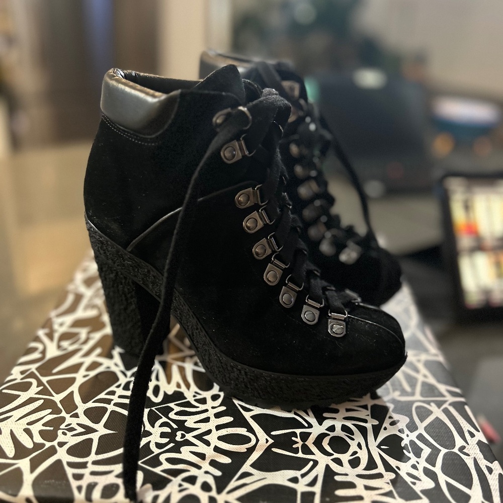 Diane Von Furstenberg suede boots